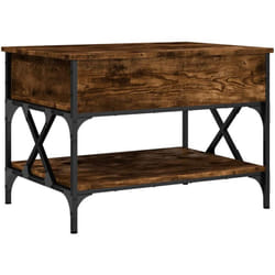 Vidaxl - Table basse chêne fumé 70x50x50 cm bois d'ingénierie et métal