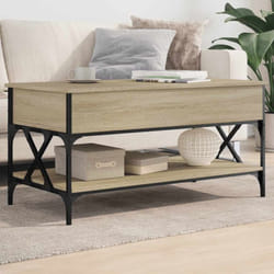 Vidaxl - Table basse chêne sonoma 100x50x50cm bois d'ingénierie et métal