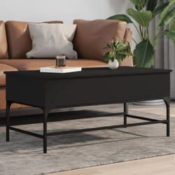 Vidaxl - Table basse noir 100x50x45 cm bois d'ingénierie et métal