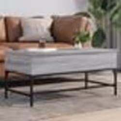 vidaXL Table basse sonoma gris 100x50x45 cm bois d'ingénierie et métal