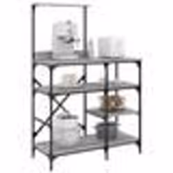 vidaXL Support de boulanger sonoma gris 90x40x132 cm