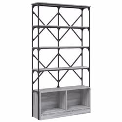 VidaXL 845429, Gris, Chêne, Métal, Bois, 1000 mm, 260 mm, 1800 mm