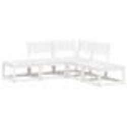 vidaXL Salon de jardin 5 pcs blanc bois massif de pin