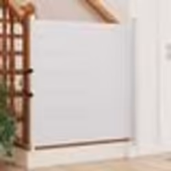 vidaXL Porte rétractable pour animaux de compagnie blanc 117,5x125 cm