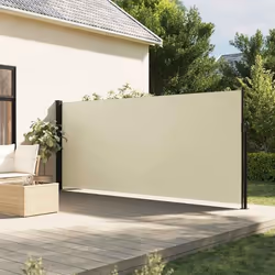 vidaXL Auvent latéral rétractable crème 180x300 cm