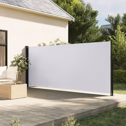vidaXL Auvent latéral rétractable blanc 180x300 cm