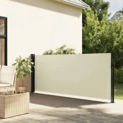 vidaXL Auvent latéral rétractable crème 140x500 cm
