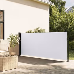 vidaXL Auvent latéral rétractable blanc 140x500 cm