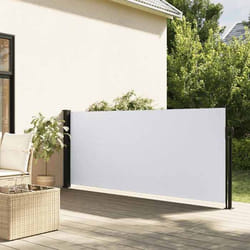 vidaXL Auvent latéral rétractable blanc 140x500 cm