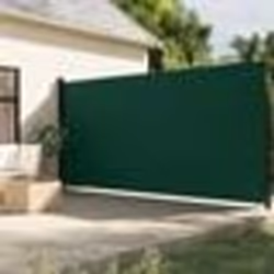 vidaXL Auvent latéral rétractable vert foncé 200x500 cm