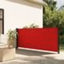 vidaXL Auvent latéral rétractable rouge 120x600 cm