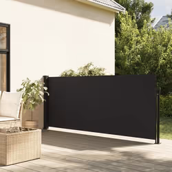 vidaXL Auvent latéral rétractable noir 140x600 cm