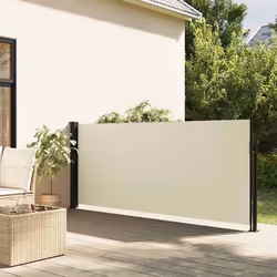 vidaXL Auvent latéral rétractable crème 140x600 cm