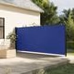 vidaXL Auvent latéral rétractable bleu 160x600 cm
