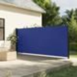 vidaXL Auvent latéral rétractable bleu 160x600 cm
