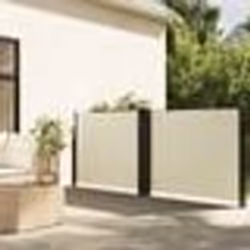vidaXL Auvent latéral rétractable crème 100x600 cm
