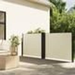 vidaXL Auvent latéral rétractable crème 120x600 cm