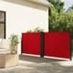 vidaXL Auvent latéral rétractable rouge 140x600 cm