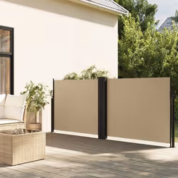 vidaXL Auvent latéral rétractable beige 140x600 cm