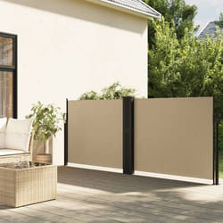 vidaXL Auvent latéral rétractable beige 140x600 cm