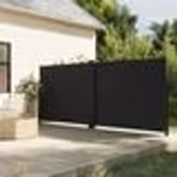 vidaXL Auvent latéral rétractable noir 180x600 cm