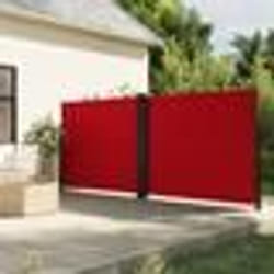 vidaXL Auvent latéral rétractable rouge 180x600 cm