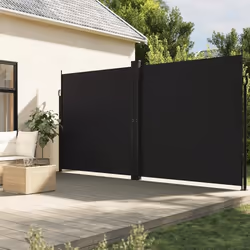 vidaXL Auvent latéral rétractable noir 200x600 cm