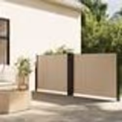 vidaXL Auvent latéral rétractable beige 120x1000 cm