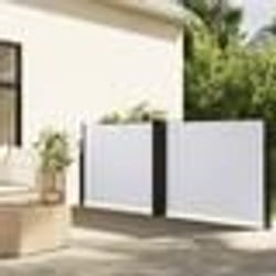 vidaXL Auvent latéral rétractable blanc 120x1000 cm