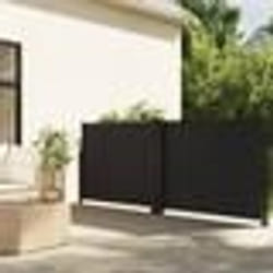 vidaXL Auvent latéral rétractable noir 140x1000 cm