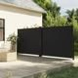 vidaXL Auvent latéral rétractable noir 180x1000 cm