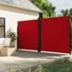 vidaXL Auvent latéral rétractable rouge 200x1000 cm