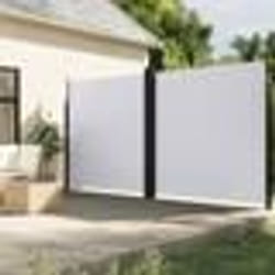 vidaXL Auvent latéral rétractable blanc 220x1000 cm