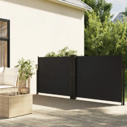 vidaXL Auvent latéral rétractable noir 120x1200 cm