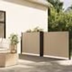 vidaXL Auvent latéral rétractable beige 120x1200 cm