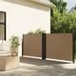vidaXL Auvent latéral rétractable taupe 120x1200 cm