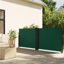 vidaXL Auvent Latéral Rétractable Vert Foncé 120x1200 cm