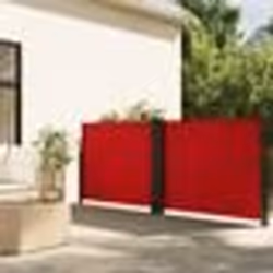 vidaXL Auvent latéral rétractable rouge 140x1200 cm