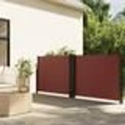vidaXL Auvent latéral rétractable marron 140x1200 cm
