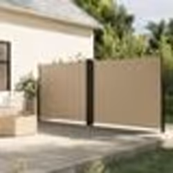 vidaXL Auvent latéral rétractable beige 160x1200 cm