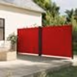 vidaXL Auvent latéral rétractable rouge 180x1200 cm