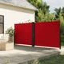 vidaXL Auvent latéral rétractable rouge 180x1200 cm