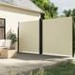 vidaXL Auvent latéral rétractable Crème 220x1200 cm