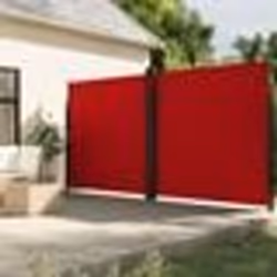 vidaXL Auvent latéral rétractable Rouge 220x1200 cm