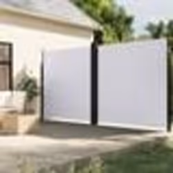 vidaXL Auvent latéral rétractable blanc 220x1200 cm