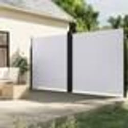 vidaXL Auvent latéral rétractable blanc 220x1200 cm