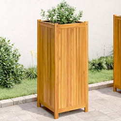 Vidaxl - Jardinière avec doublure 42x42x100 cm bois massif d'acacia