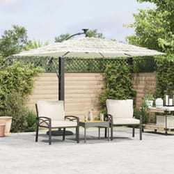 Parasol de jardin avec mât en acier blanc 246x246x230 cm - Vidaxl