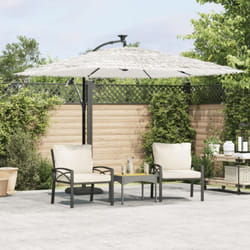 Parasol de jardin avec mât en acier blanc 269x269x235 cm - Vidaxl