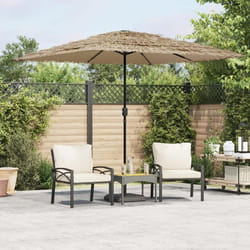 vidaXL Parasol de jardin avec mât en acier marron 248x248x248 cm parasol parasol dextérieur parasol de patio parapluie 4005089